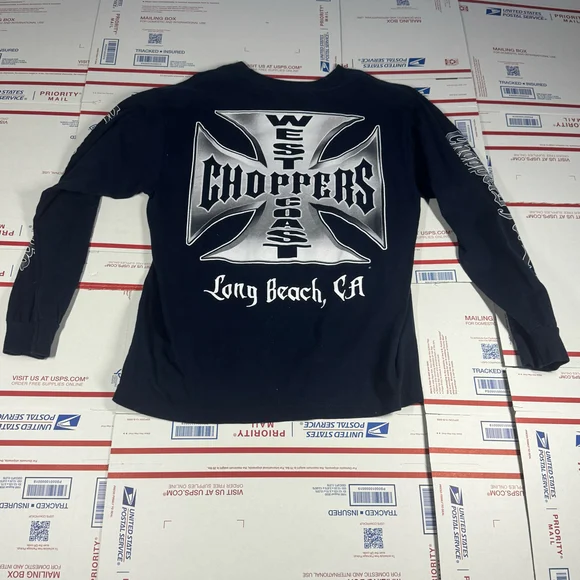 Black CFL West Coast Choppers Longsleeve Vintage Size Medium
